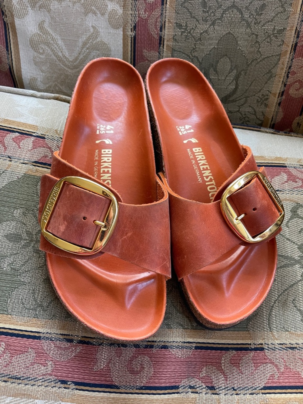 Birkenstock Madrid Big Buckle Orange Burnt. Size 10-10.5 Women 
N14-14 - Picture 2 of 7